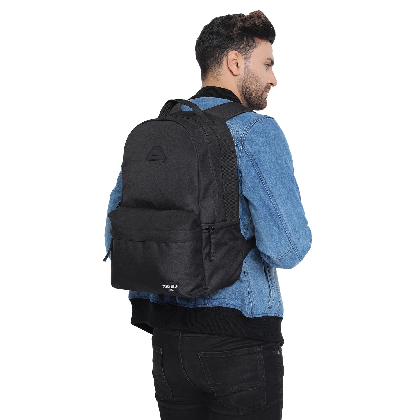 Urban Wolf 20L Unisex Casual Backpack for College and School-Black.