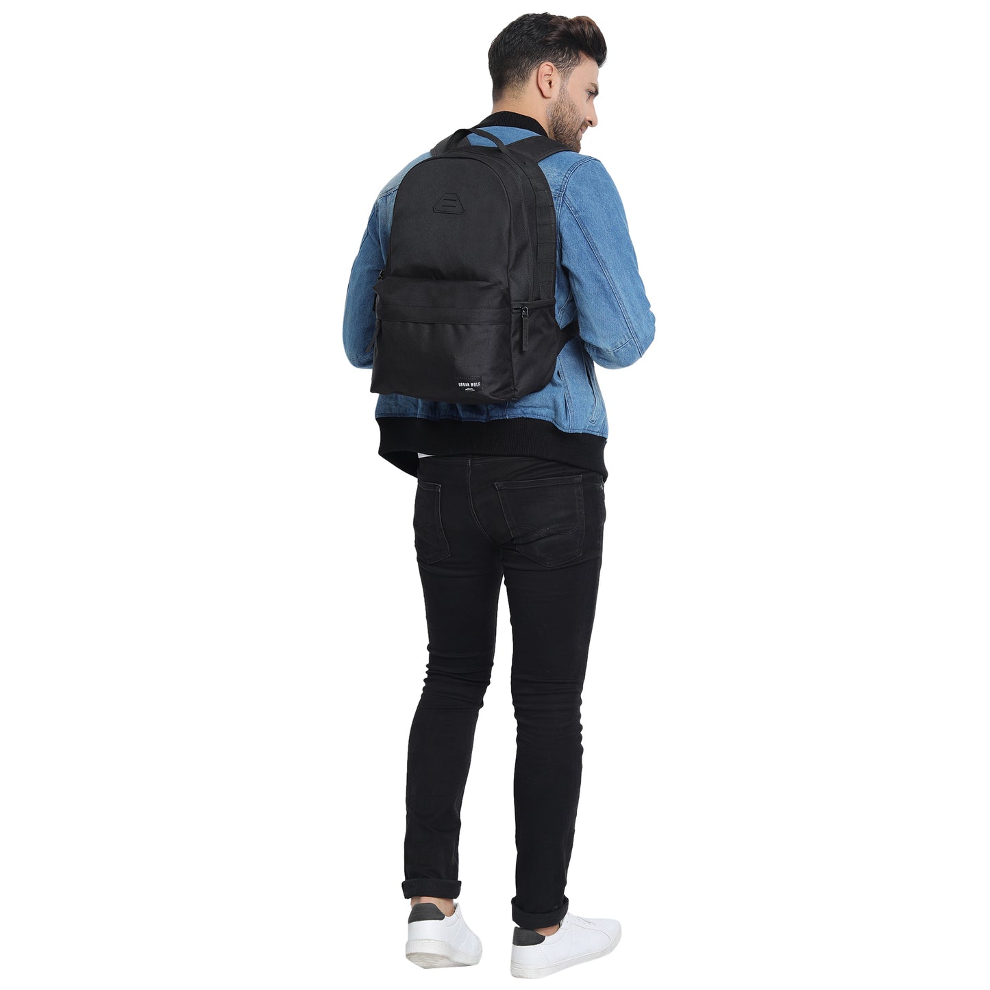 Urban Wolf 20L Unisex Casual Backpack for College and School-Black.