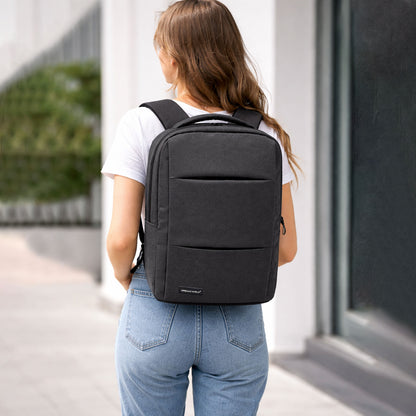 Urban Wolf Water Resistant Laptop Backpack | Unisex Design for Office, College & Travel | Up to 16" Laptop | Available in Multiple Colors-(Charcoal-Black)