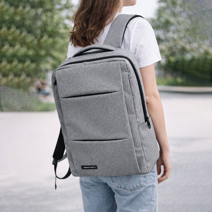 Urban Wolf Water Resistant Laptop Backpack | Unisex Design for Office, College & Travel | Up to 16" Laptop | Available in Multiple Colors-(Grey)