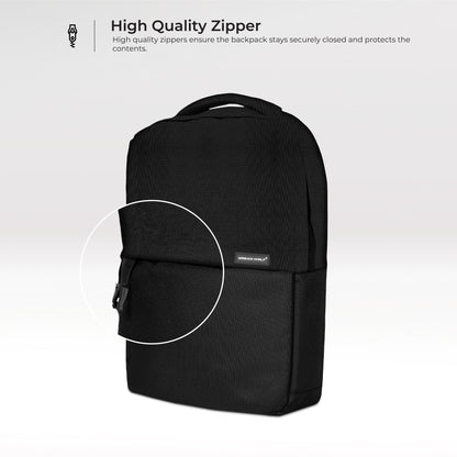black laptop backpack ensures Urban Wolf Business Casual 20L Dual Compartment Laptop Backpack-(Black – urban wolf