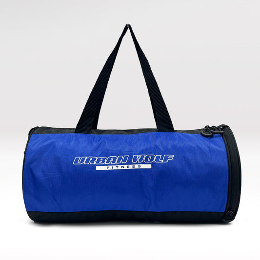 Urban Wolf 26L Gym Duffle Bag | Unisex Blue & Black | Separate Shoe Compartment | Quick Access Pocket | Durable Polyester | Multi-Functional Sports & Travel Bag | Dimensions 49x23x23 cm