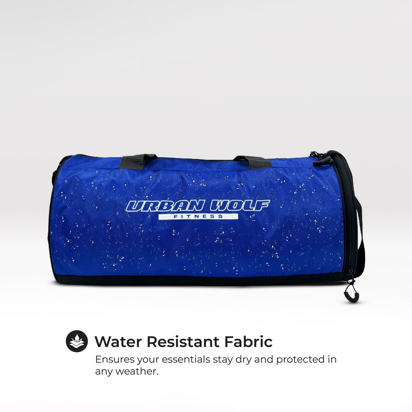 Urban Wolf 26L Gym Duffle Bag | Unisex Blue | Separate Shoe Compartment | Quick Access Pocket | Durable Polyester | Multi-Functional Sports & Travel Bag | Dimensions 49x23x23 cm